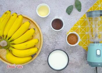 Nguyên liệu làm kem chuối xay bằng máy xay sinh tố