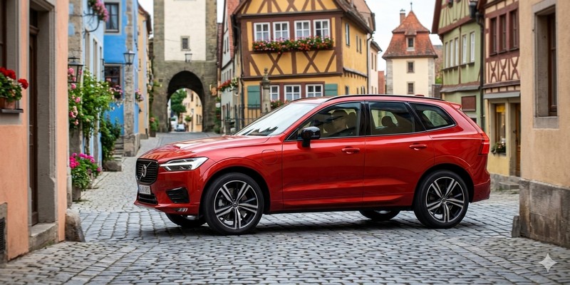 Sự linh hoạt lý tưởng của Volvo XC60 Recharge khi di chuyển qua các con phố cổ Châu Âu chật hẹp